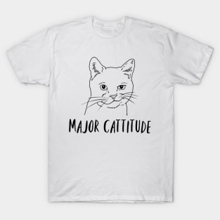 Major Cattitude, Funny Cat Gift T-Shirt